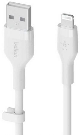 BELKIN USB-A - Lightning силіконовий, з кліпсою, 3m White (CAA008BT3MWH) | Фото 3