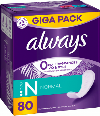 Прокладки гігієнічні щоденні ALWAYS Daily Fresh Normal без запаху 80шт (8700216461719) | Фото 2