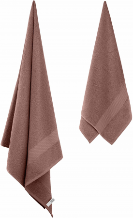 Набір рушників махрових Ardesto Essence 50х90см, 70х140см, 2шт, коричневий (ART2358BR) Набір рушників махрових Ardesto Essence 50х90см, 70х140см, 2шт, коричневий (ART2358BR) | Фото 2