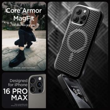 Чохол Spigen для APPLE iPhone 16 Pro Max, Core Armor MagFit, Matte Black (ACS08024) Чохол Spigen для APPLE iPhone 16 Pro Max, Core Armor MagFit, Matte Black (ACS08024) | Фото 10