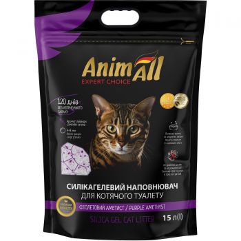 Наповнювач AnimAll Преміум силікагель Фіолетовий Аметист 15 л (4820224500621) Наповнювач AnimAll Преміум силікагель Фіолетовий Аметист 15 л (4820224500621) | Фото 1