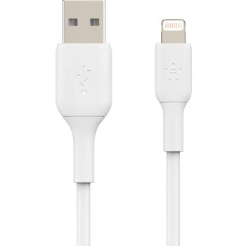Кабель BELKIN USB-A – Lightning Data/Charge 1m, PVC, (2 Pack), White (CAA001BT1MWH2PK) | Фото 1