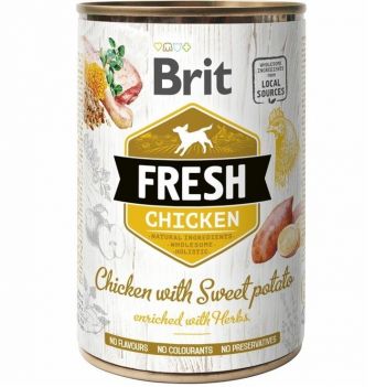 Brit Fresh Chicken/Sweet Potato, курка, батат, 400 г (8595602533893) | Фото 1