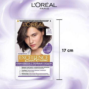 Фарба для волосся L'Oreal Paris Excellence Cool Creme 5.11 Ультрапопелястий світло-каштановий (3600524094140) | Фото 8