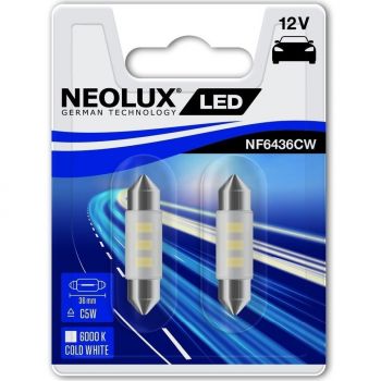 Лампа Neolux світлодіодна 12V C5W Led 0.5W Sv8.5 (2шт) (NE_NF6436_CW-02B) | Фото 1
