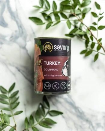 Вологий корм для дорослих собак Savory з індичкою 400г (4820232630518) Вологий корм для дорослих собак Savory з індичкою 400г (4820232630518) | Фото 4