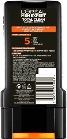 Гель для душу L`Oreal Paris Men Expert Total Clean 5 в 1, 300 мл (3600523535989) Гель для душу L`Oreal Paris Men Expert Total Clean 5 в 1, 300 мл (3600523535989) | Фото 2