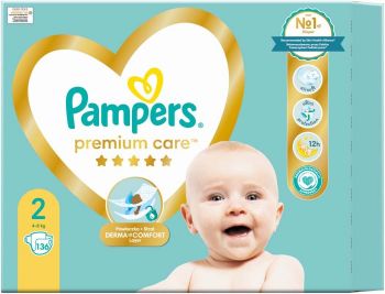 Підгузки PAMPERS Premium Care Розмір 2 4-8кг 136 шт (8006540855812) | Фото 7