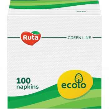 Серветки столові Ruta Ecolo 21*24см 100 шт (4820202890263) Серветки столові Ruta Ecolo 21*24см 100 шт (4820202890263) | Фото 1