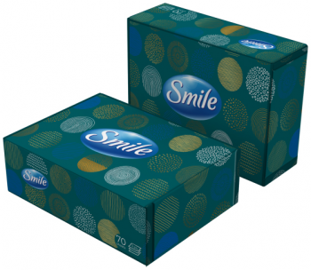 Серветки косметичні SMILE 3 шарові 70шт (4823071662016) | Фото 3