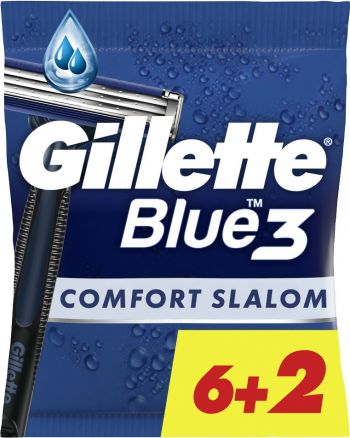 GILLETTE BLUE 3 Comfort Slalom одноразові бритви 6+2 шт (8006540808764) | Фото 2