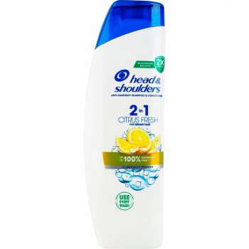 Шампунь та бальзам-ополіскувач проти лупи Head & Shoulders 2в1 Цитрусова свіжість 330мл (8700216304733) | Фото 1