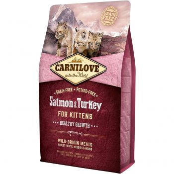 Сухий корм для кошенят Carnilove Salmon & Turkey Kitten з лососем та індичкою 2 кг (8595602512225) | Фото 1