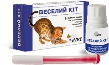 ProVET Веселий Кіт для кішок, фітокомплекс для покращення функції сечовивідної системи, 20 мл(4823082417520) ProVET Веселий Кіт для кішок, фітокомплекс для покращення функції сечовивідної системи, 20 мл(4823082417520) | Фото 2