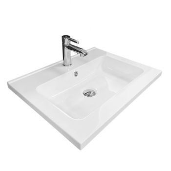 Купить раковину Раковина Adamant Flate 600х450х140мм біла (4824296206401) | Фото 1