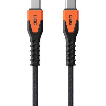 Кабель UAG Type-C 1.5м 60Вт Rugged Kevlar Black/Orange (9B4413114097) | Фото 1