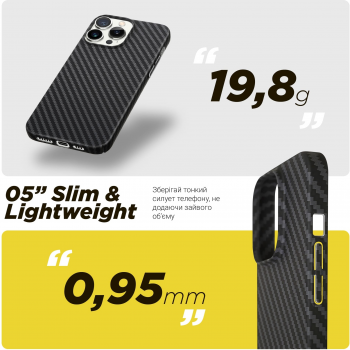 Чохол ArmorStandart LikeCarbon MagCase для APPLE iPhone 16 Pro Max Black (ARM80093) | Фото 5