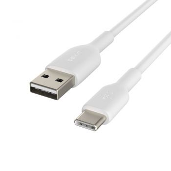 BELKIN USB-A - USB-С, PVC, 1m, white (CAB001BT1MWH) | Фото 3