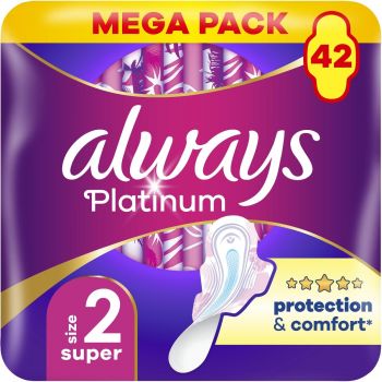 Гігієнічні прокладки ALWAYS Platinum Super (Розмір 2) 42 шт (8700216784443) | Фото 2
