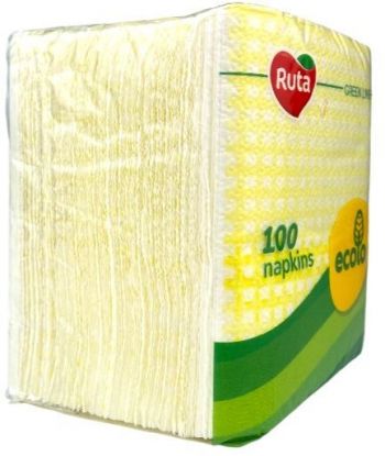 Серветки Ruta Ecolo жовті 21х24 см 100 шт (4820202896012) Серветки Ruta Ecolo жовті 21х24 см 100 шт (4820202896012) | Фото 2