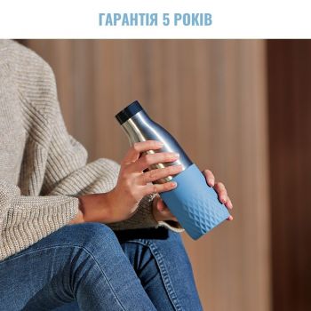 Термопляшка TEFAL Bludrop soft touch, 500мл, синій (N3110710) Купить термос и термокружку Термопляшка TEFAL Bludrop soft touch, 500мл, синій (N3110710) | Фото 4