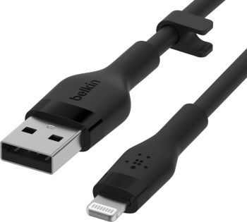 BELKIN USB-A - Lightning силіконовий, з кліпсою, 3m Black (CAA008BT3MBK) | Фото 2
