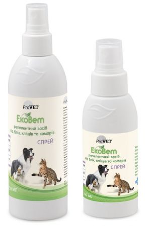 Репелентний спрей від бліх та кліщів ProVET ЕкоВет для котів та собак, 100 мл (4823082411139) | Фото 3