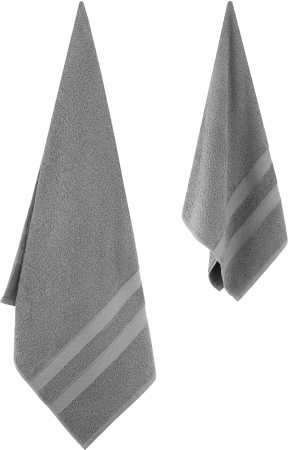 Набір махрових рушників Ardesto Splendid 50х90см, 70х140см, 2шт, темно сірий (ART2359DG) | Фото 5