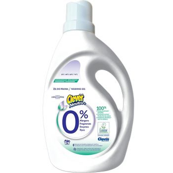 Купить стиральное средство Clever NEUTRO + COLOR & WHITE 1560 мл (5900308779811) | Фото 1