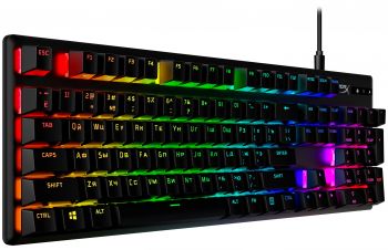 HyperX Alloy Origins Aqua USB RGB PBT RU, Black (639N5AA) | Фото 4