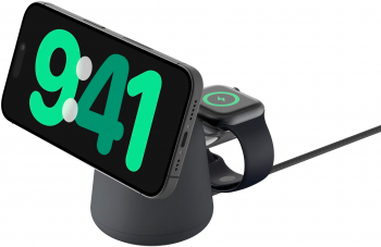 Бездротовий зарядний пристрій Belkin 2в1 MagSafe iPhone/Watch/AirPods Charcoal Mass (WIZ020VFH36) Бездротовий зарядний пристрій Belkin 2в1 MagSafe iPhone/Watch/AirPods Charcoal Mass (WIZ020VFH36) | Фото 14