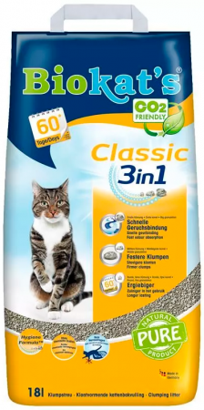 Наповнювач для котячого туалету Biokat's CLASSIC (3in1) 18л (4002064613789) Наповнювач для котячого туалету Biokat's CLASSIC (3in1) 18л (4002064613789) | Фото 2