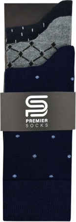 Набір шкарпеток чоловічих Premier Socks 42-43 3 пари светло-сірі/темно-сірі/темно-сині (48202033558 | Фото 5