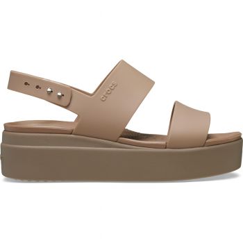 Сандалі жіночі Crocs Brooklyn Low Wedge LMr 206453-2EL 37-38 (W7 US) темно-бежеві (196265590872	) | Фото 1