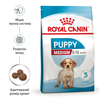 Сухий корм для цуценят Royal Canin Medium Puppy середніх порід собак 15кг Сухий корм для цуценят Royal Canin Medium Puppy середніх порід собак 15кг | Фото 9