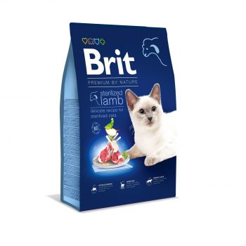 Сухий корм для стерилізованих котів Brit Premium by Nature Cat Sterilized Lamb з ягням 8 кг (8595602553242) | Фото 1