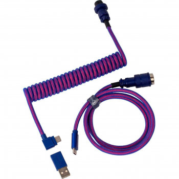 Кабель Keychron USB-A/USB-C Premium Coiled Aviator Cable-Angled Purpule (CAB3_KEYCHRON) Кабель Keychron USB-A/USB-C Premium Coiled Aviator Cable-Angled Purpule (CAB3_KEYCHRON) | Фото 1