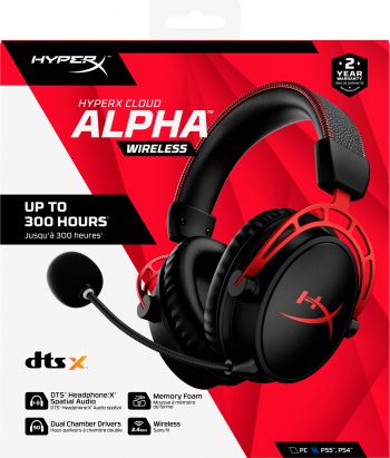 Ігрова гарнітура HyperX Cloud Alpha WL, Black/Red (4P5D4AA) Ігрова гарнітура HyperX Cloud Alpha WL, Black/Red (4P5D4AA) | Фото 8