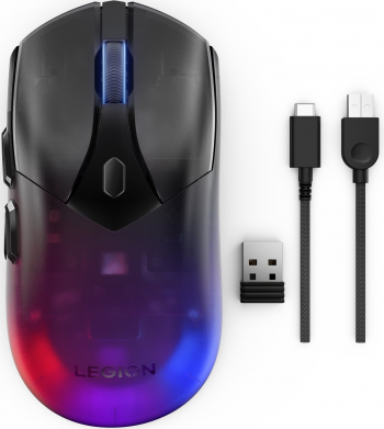 Купить мышь Миша LENOVO Legion M410 Wireless RGB Transparent Black (GY51P83012) | Фото 6