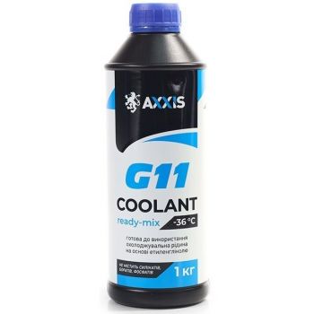 Антифриз Axxis Blue G11 Сoolant Ready-Mix -36°C Синій 1кг (48021295623) | Фото 1