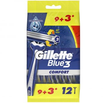 Бритва без змінних картриджів GILLETTE Blue 3 Comfort 12 шт (8700216148092) | Фото 1