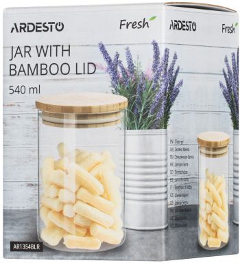 Банка для зберігання ARDESTO Fresh, кругла, 540 мл (AR1354BLR) Купить емкость для хранения Банка для зберігання ARDESTO Fresh, кругла, 540 мл (AR1354BLR) | Фото 2