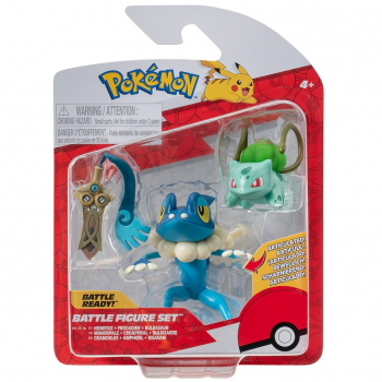 Набір ігрових фігурок Pokemon W19 – Хонедж. Бульбазавр, Фрогадір (PKW3599) | Фото 1