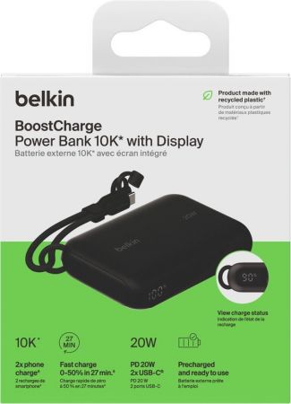 Портативний акумулятор BELKIN 10000mAh, 20W USB-C Black (BPB027HQBK) Портативний акумулятор BELKIN 10000mAh, 20W USB-C Black (BPB027HQBK) | Фото 6