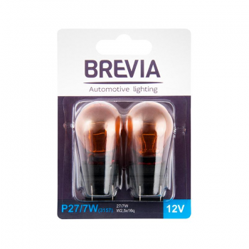 Лампа Brevia розжарювання P27/7W 12V 27/7W W2.5x16q Помаранчева 2шт (12340B2) | Фото 1