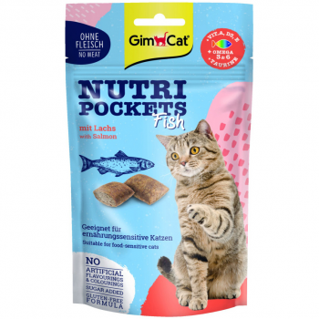 Ласощі для котів GimCat Nutri Pockets Fish Лосось 60г (4002064419626) Ласощі для котів GimCat Nutri Pockets Fish Лосось 60г (4002064419626) | Фото 1