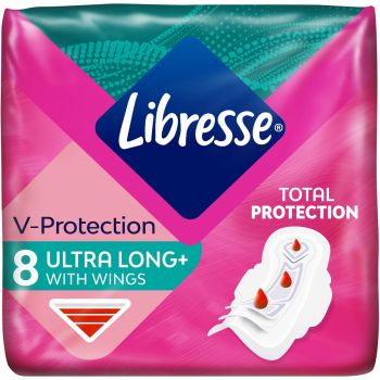Прокладки гігієнічні LIBRESSE Ultra Thin Long Wings, 8 шт. (7322540388480) | Фото 1