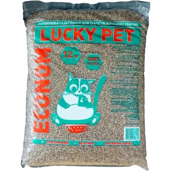 Наповнювач для котячого туалету Lucky Pet з деревини економ 12кг/1л (4820224210094) | Фото 1