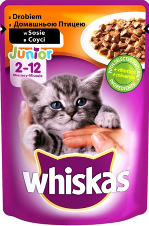 WHISKAS домашня птиця в соусі 85г (5900951302015) | Фото 1