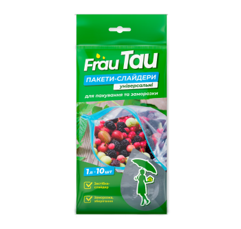 Пакети-слайдери Frau Tau 1л 10шт (4820263231319) | Фото 1